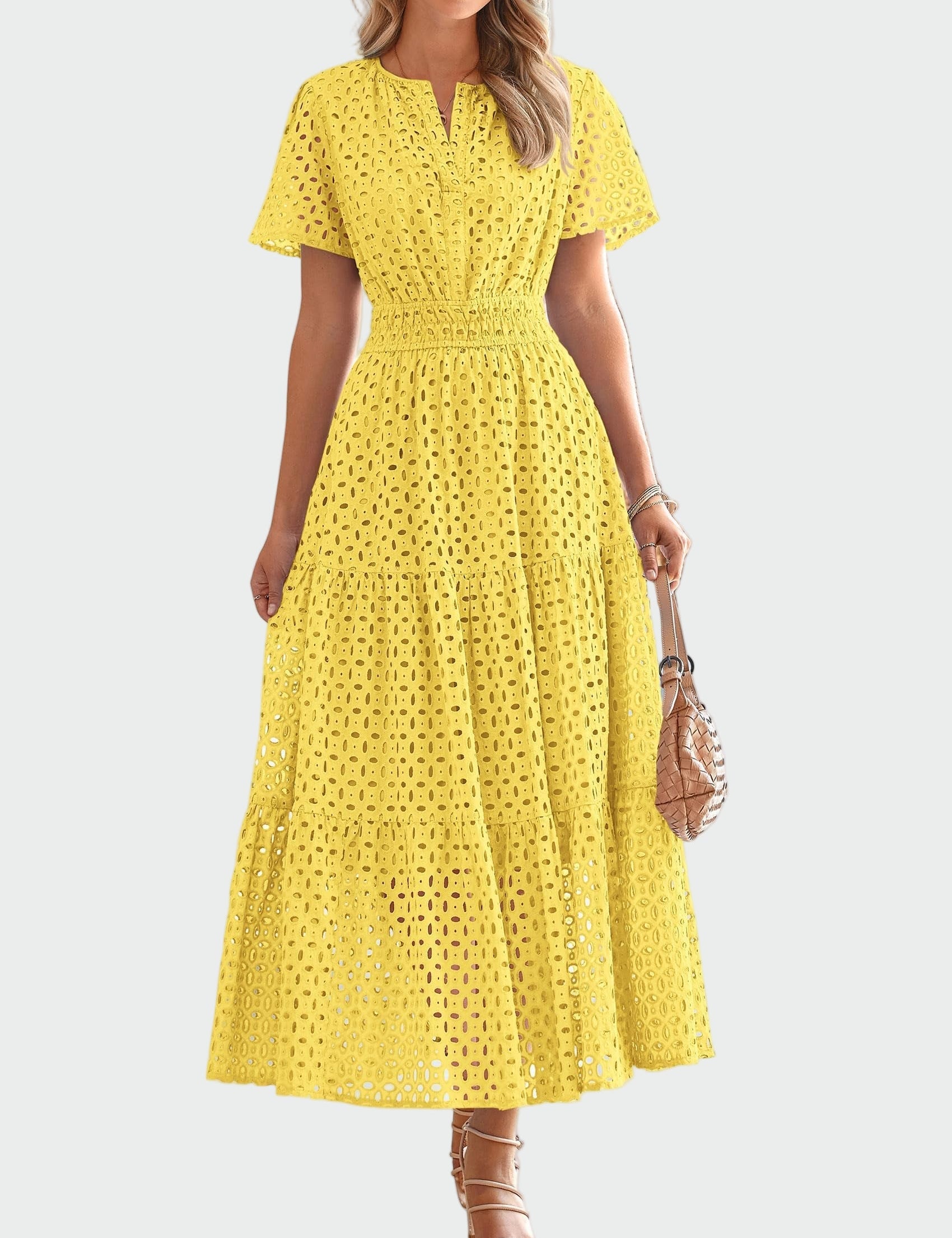 Letní Šaty S Výšivkou Azurových Odstínů Green Charm