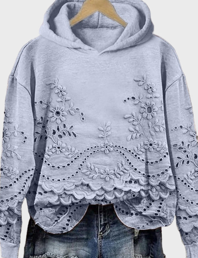 Mikina S Kapucí A Krajkou V Odstínu Zelené Louky Pro Ženy