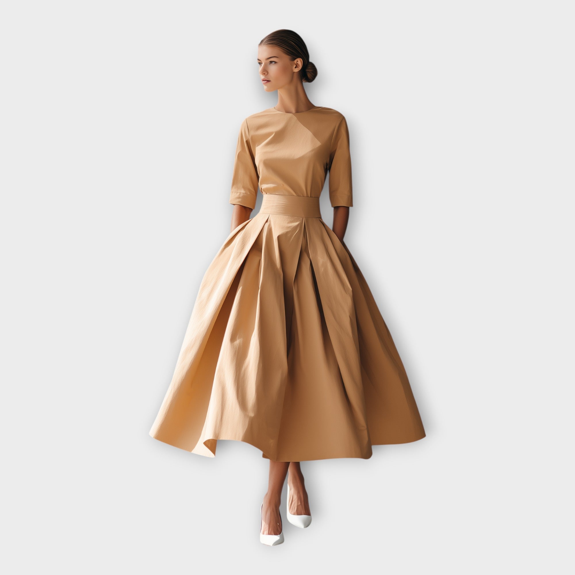 Midi Šaty S Vytříbenou Minimalistickou Estetikou Elegantní