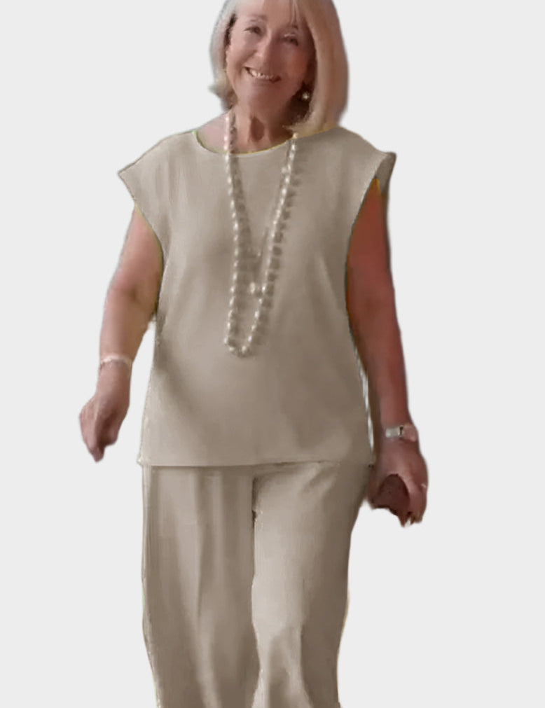 Tmavě Fialový Dvoudílný Set Pro Ženy Se Volným Střihem