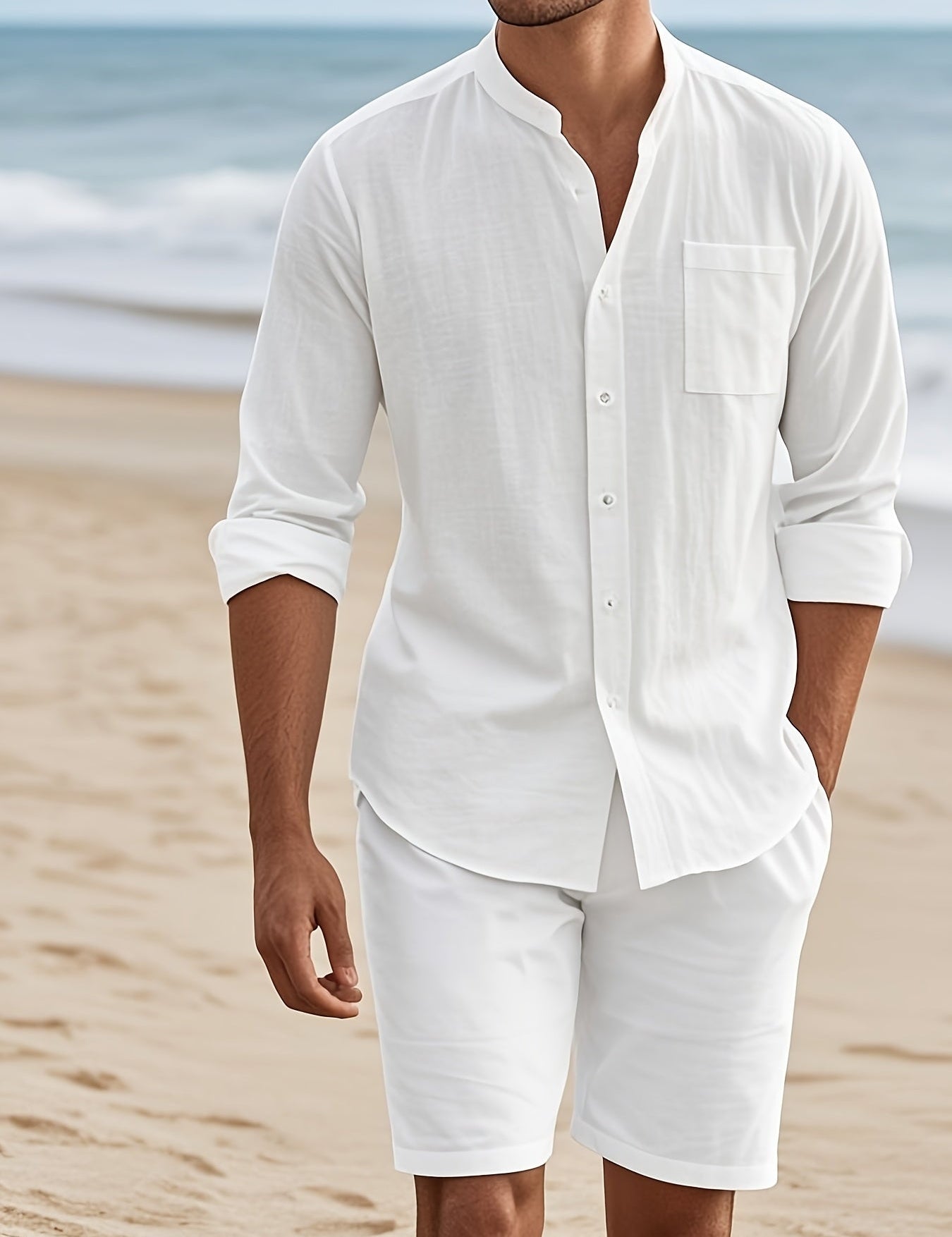 Letní Lněný Set Pro Muže