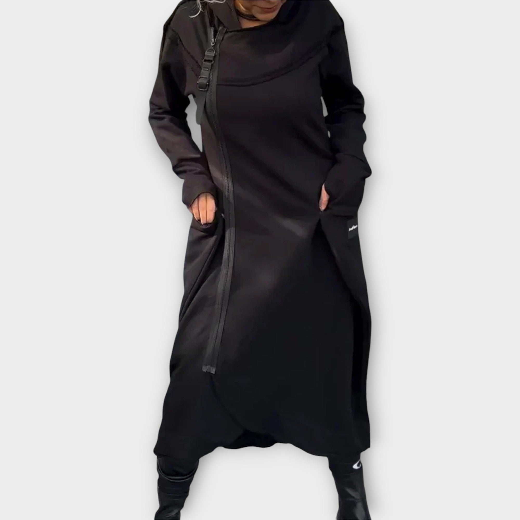 Dlouhá Parka S Moderním Designem A Volným Střihem Elegantní