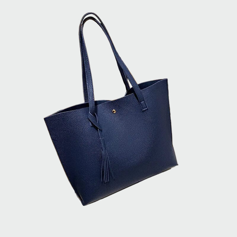 Nadčasová Černá Kožená Taška Do Ruky Minimalistický Design