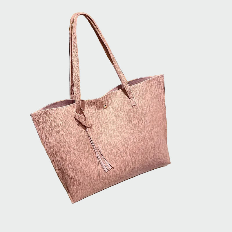 Nadčasová Černá Kožená Taška Do Ruky Minimalistický Design