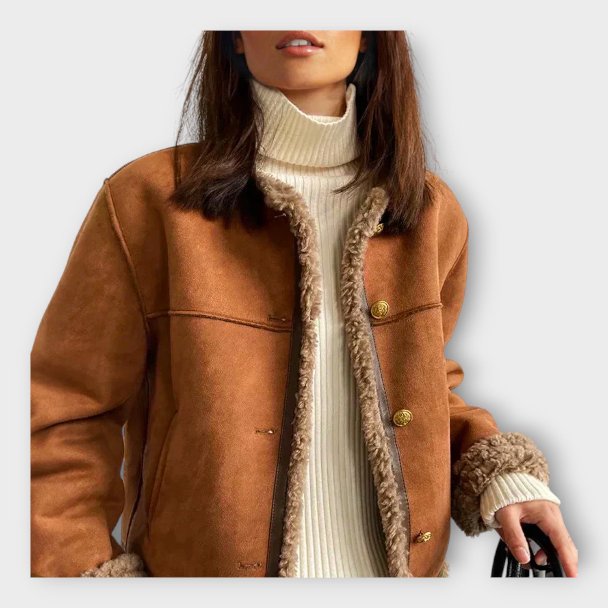 Elegantní Kožené Sako S Teplou Podšívkou Nadčasový Styl