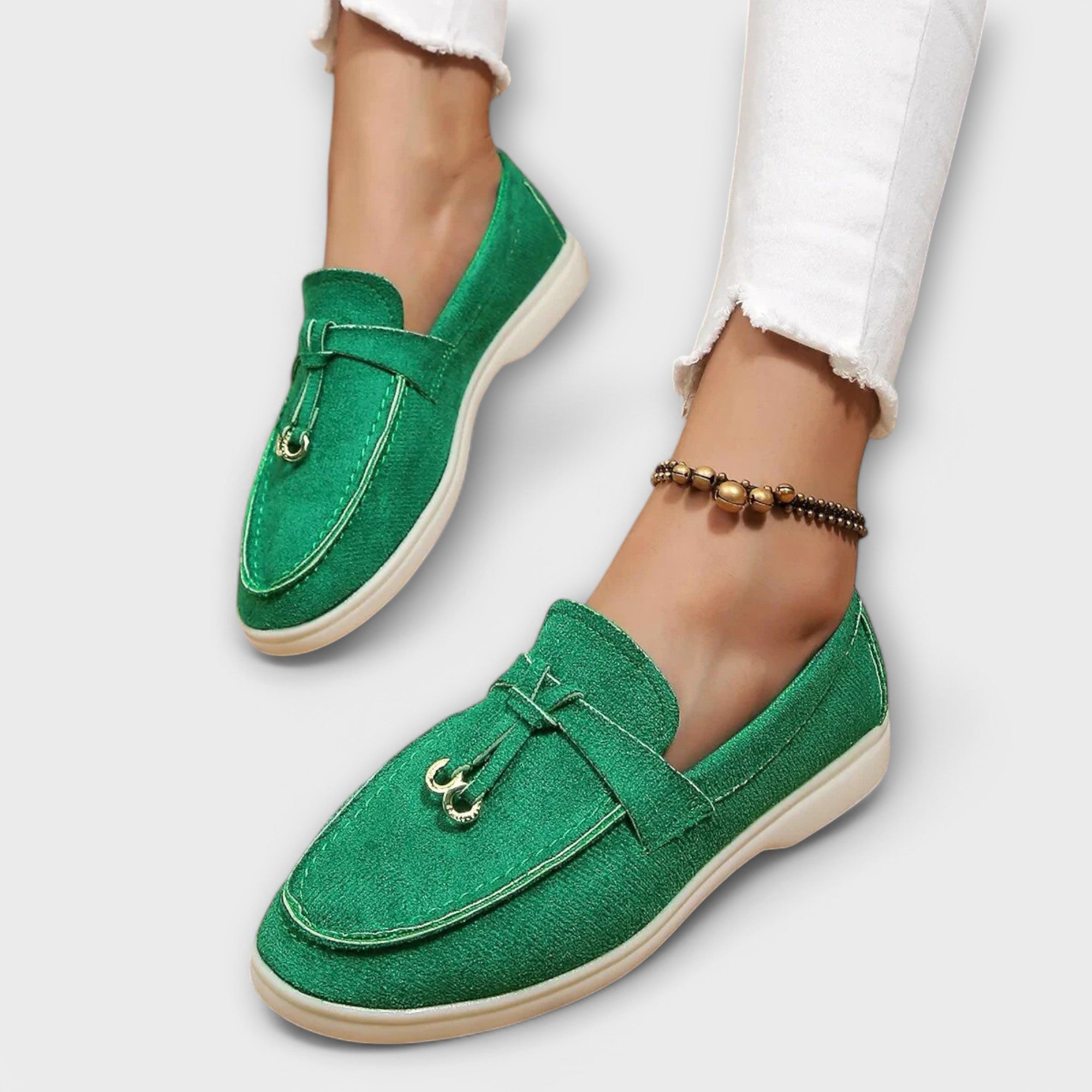 Dámské Béžové Mokasíny Gamila Loafers S Ozdobnou Šňůrkou
