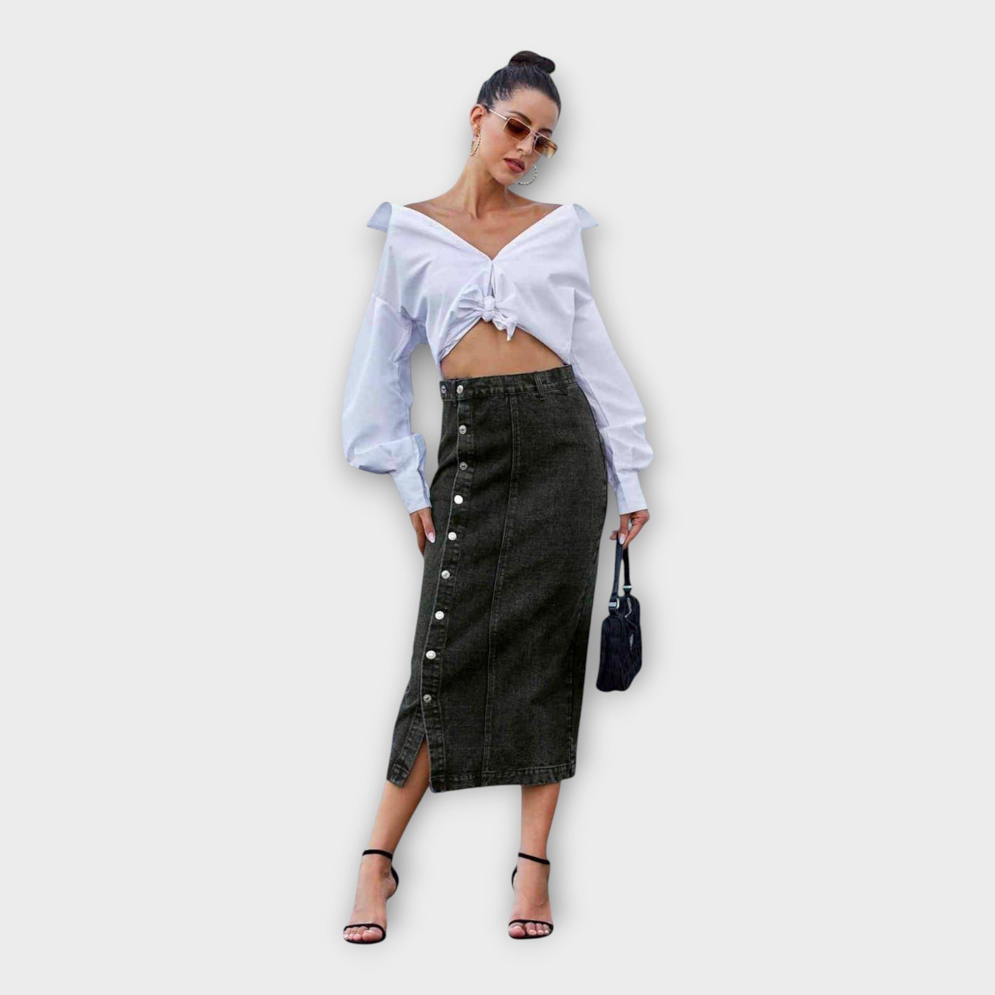 Maxi Sukně s Knoflíky Elegantní a Univerzální Všestranná