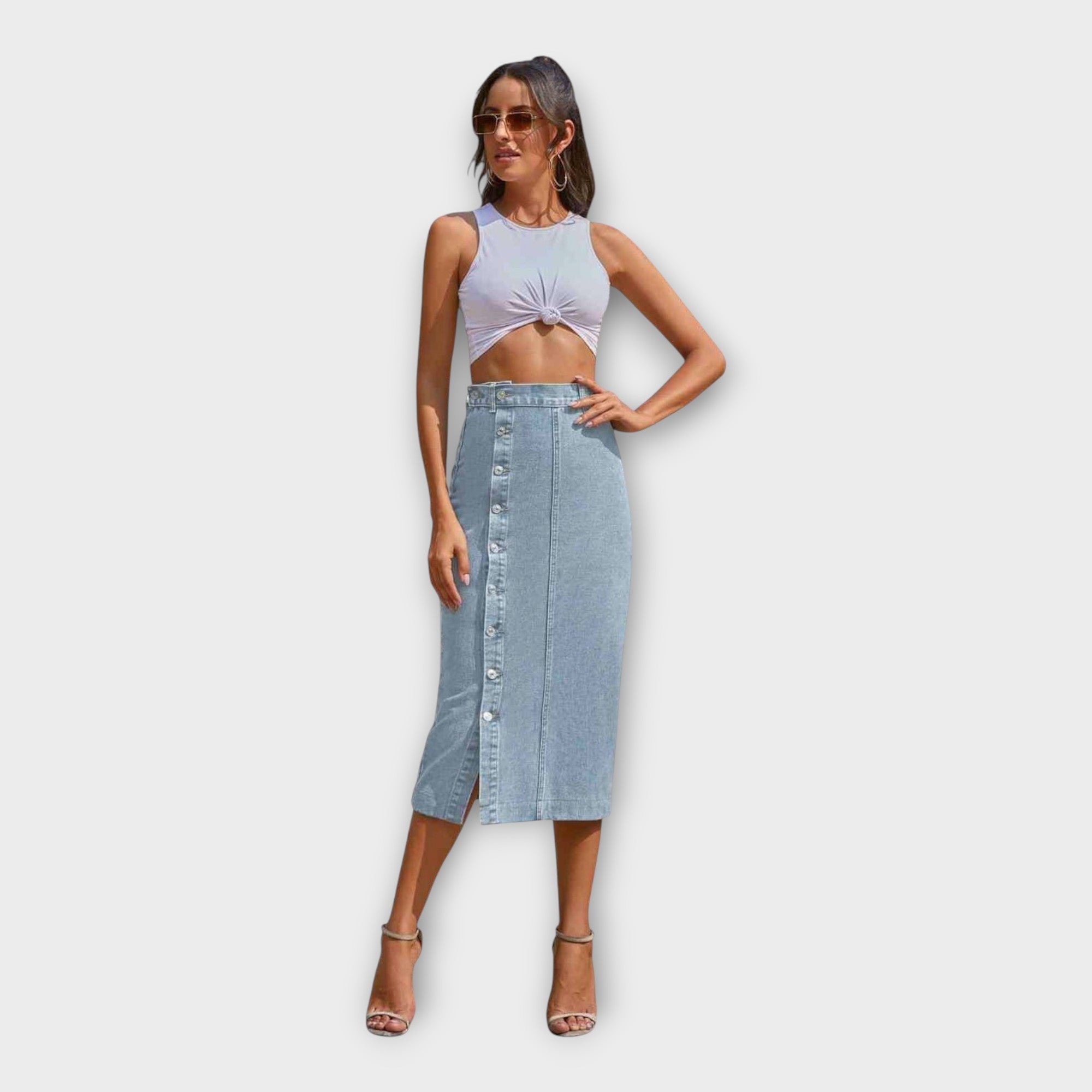 Maxi Sukně s Knoflíky Elegantní a Univerzální Všestranná