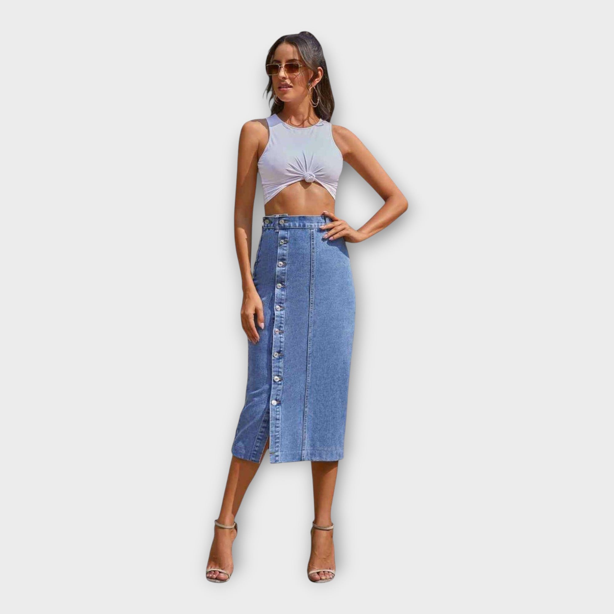 Maxi Sukně s Knoflíky Elegantní a Univerzální Všestranná