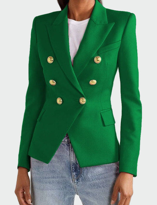 Elegantní Sako Klasického Střihu s Klopovým Límem Vyniká