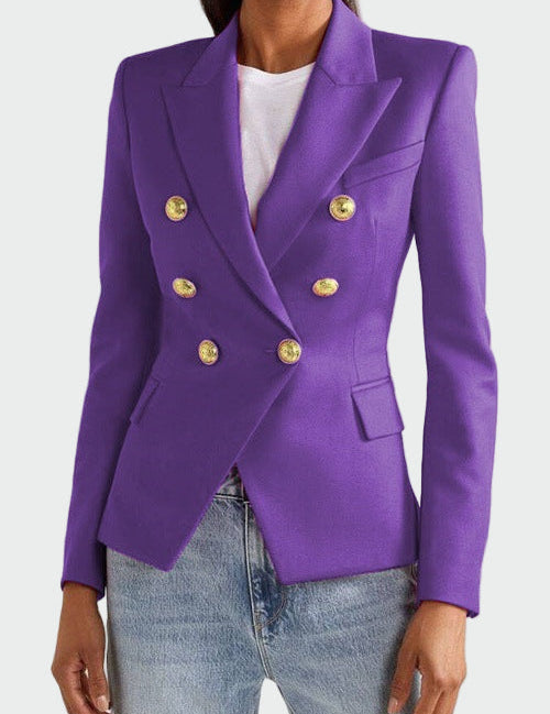 Elegantní Sako Klasického Střihu s Klopovým Límem Vyniká