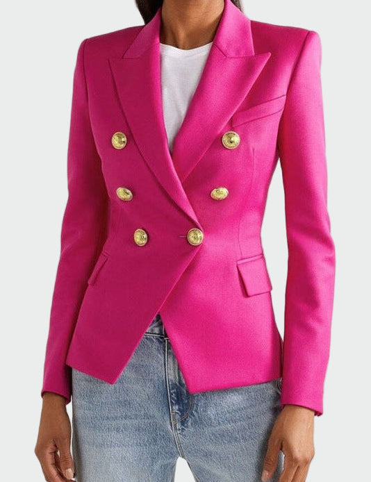 Elegantní Sako Klasického Střihu s Klopovým Límem Vyniká