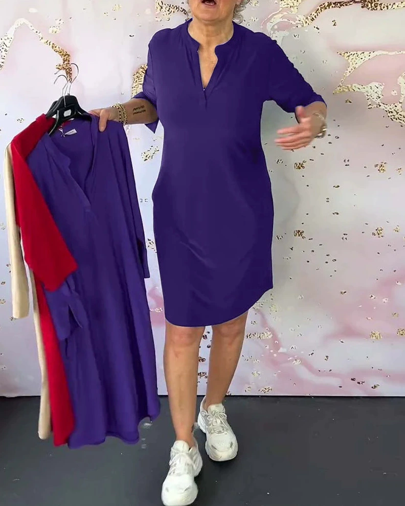 Mariana V Neck Šaty Nadčasová Elegance Pro Každý Den