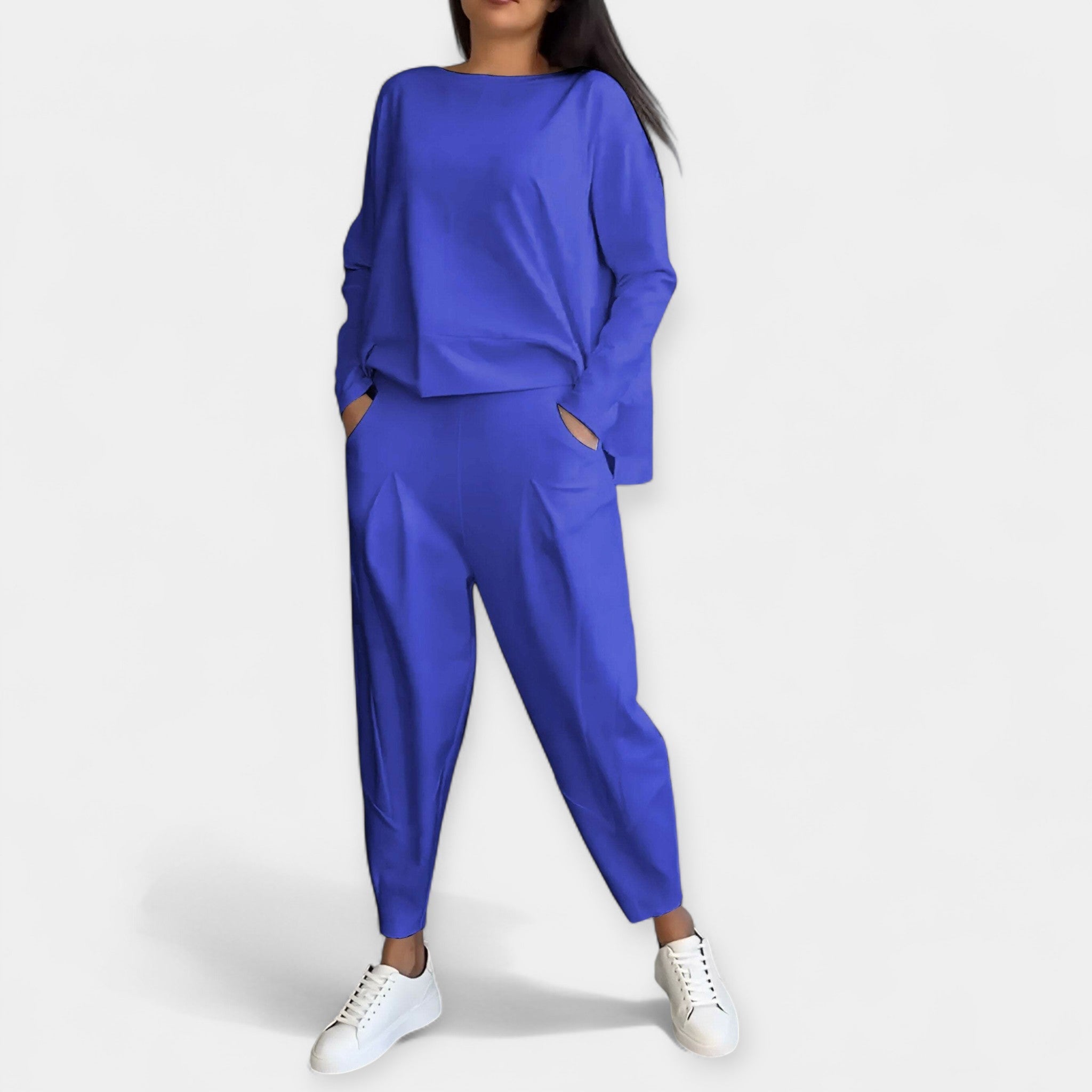 Souprava S Dlouhými Rukávy Pro Casual Chic Vzhled Elegantní