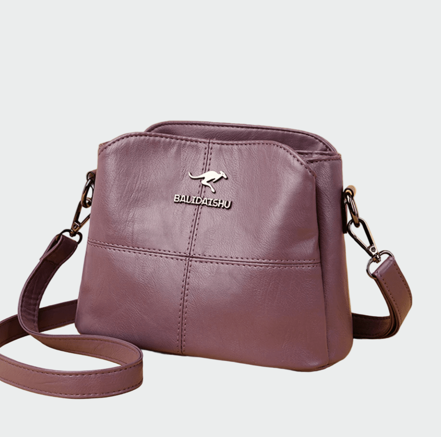 Černá Kožená Crossbody Kabelka S Minimalistickým Designem