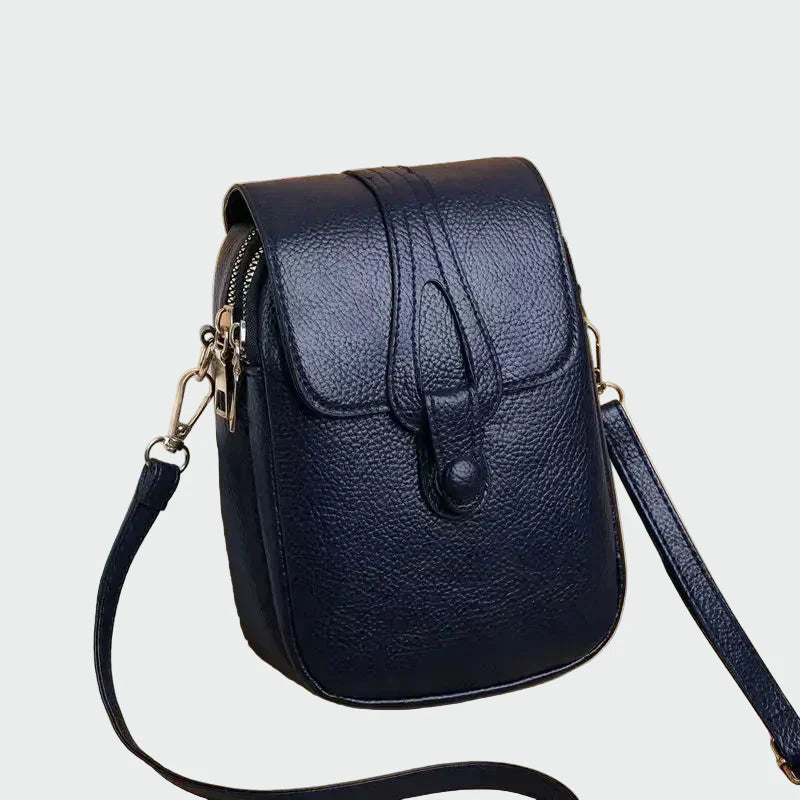 Elegantní Retro Kožená Kabelka Crossbody Černá Pro Každý