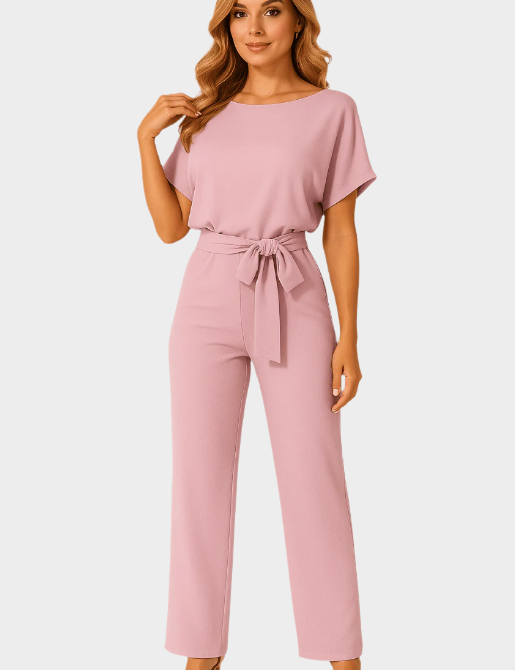 Elegantní Celotělový Overál se Závazovacím Páskem Unisex