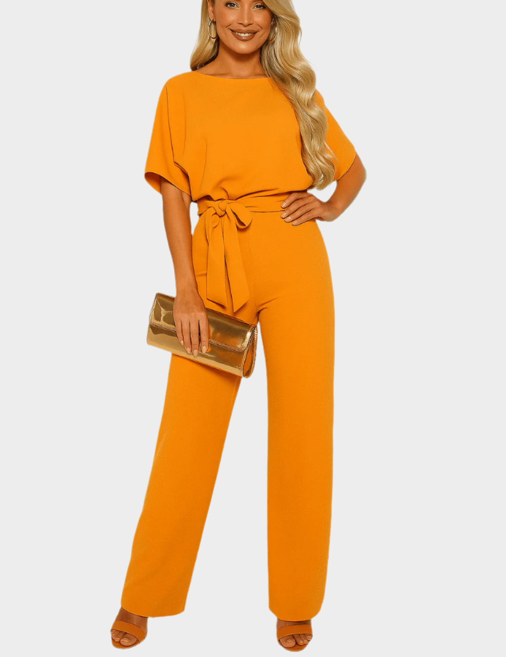 Elegantní Celotělový Overál se Závazovacím Páskem Unisex