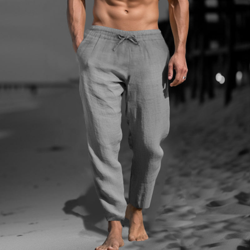 Corfu Lněné Kalhoty