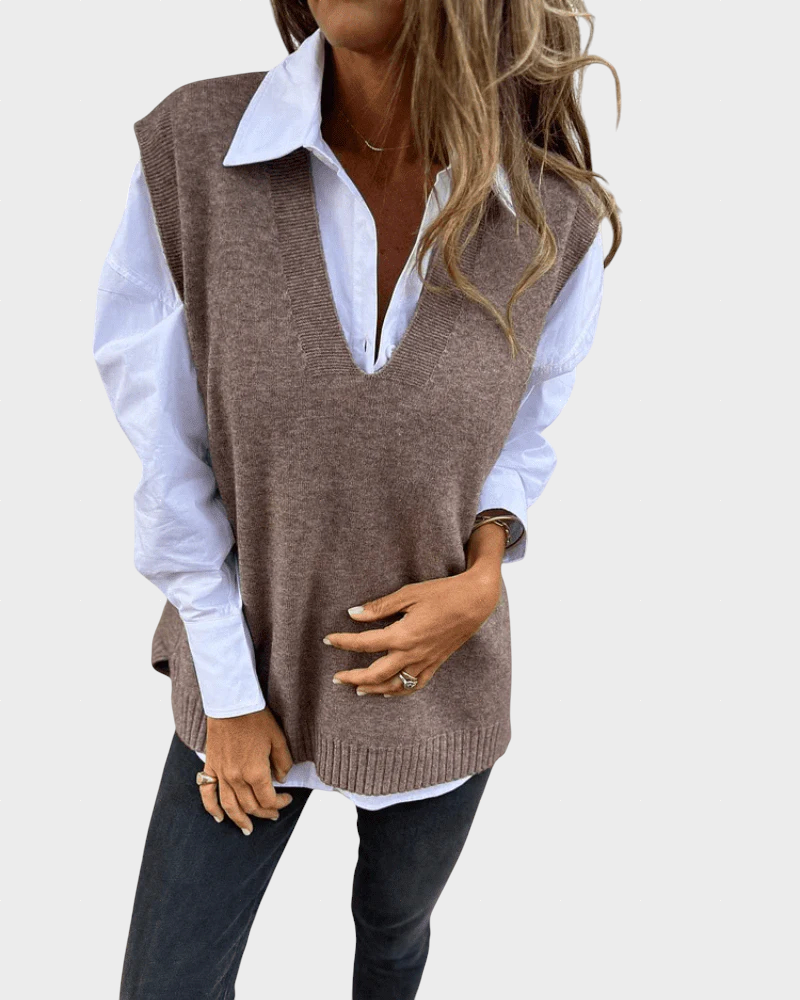 Violaine - Pletený bezrukávový kardigan