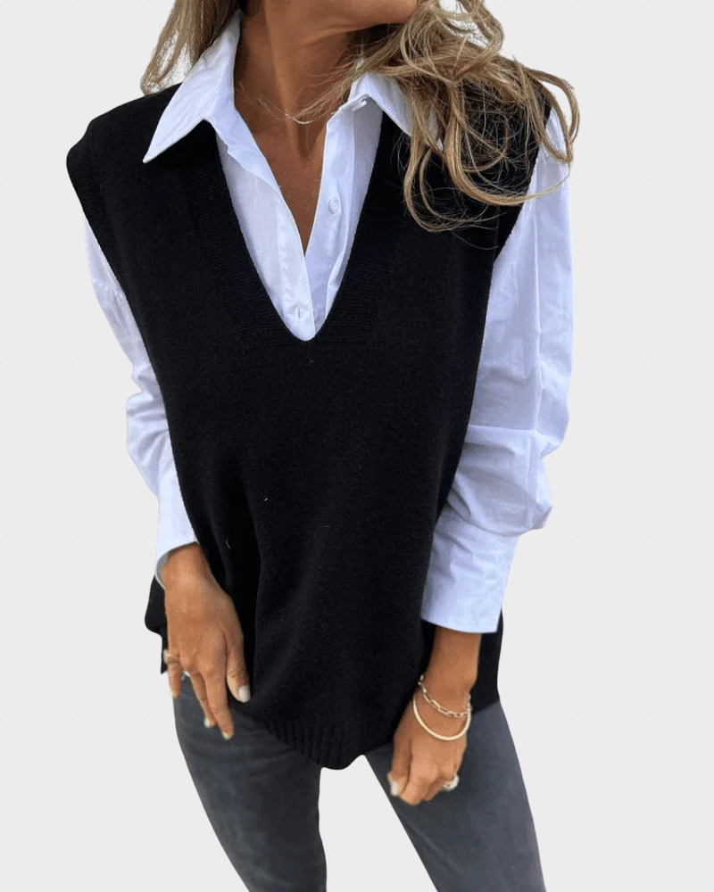 Violaine - Pletený bezrukávový kardigan