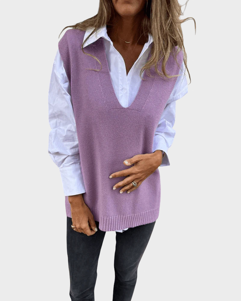 Violaine - Pletený bezrukávový kardigan