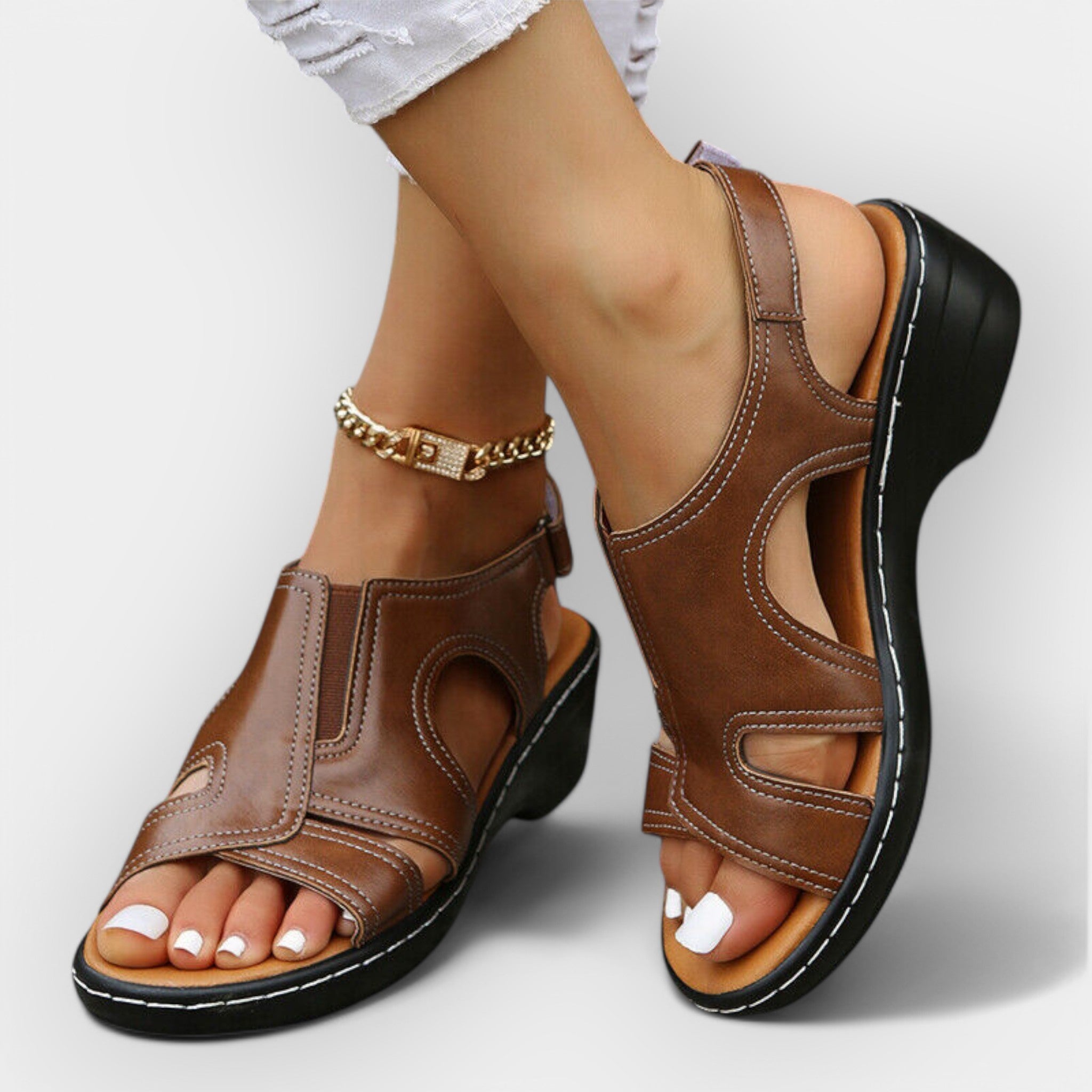 Stylové Kožené Sandály Ergonomická Podpora Luxus a Pohodlí