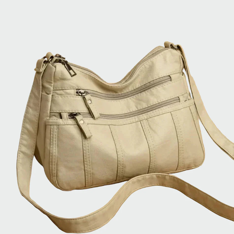 Měkká Kožená Taška Přes Rameno Černá Elegantní Praktická