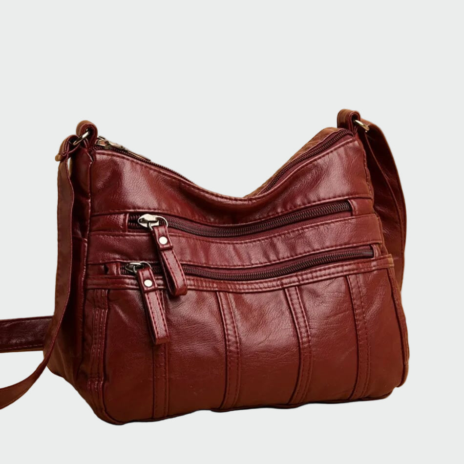 Měkká Kožená Taška Přes Rameno Černá Elegantní Praktická