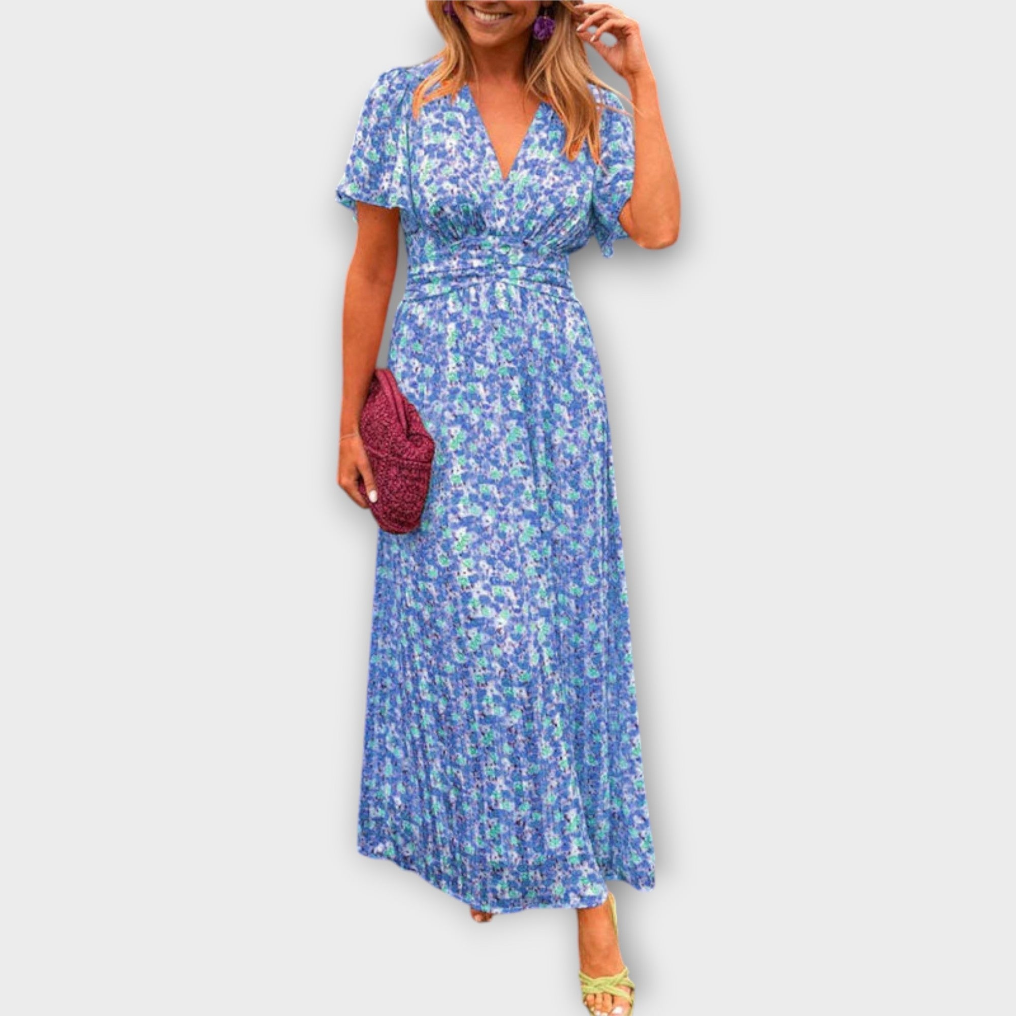 Lehká Maxi Šaty Ženská Elegance Všestranný Styl Denní