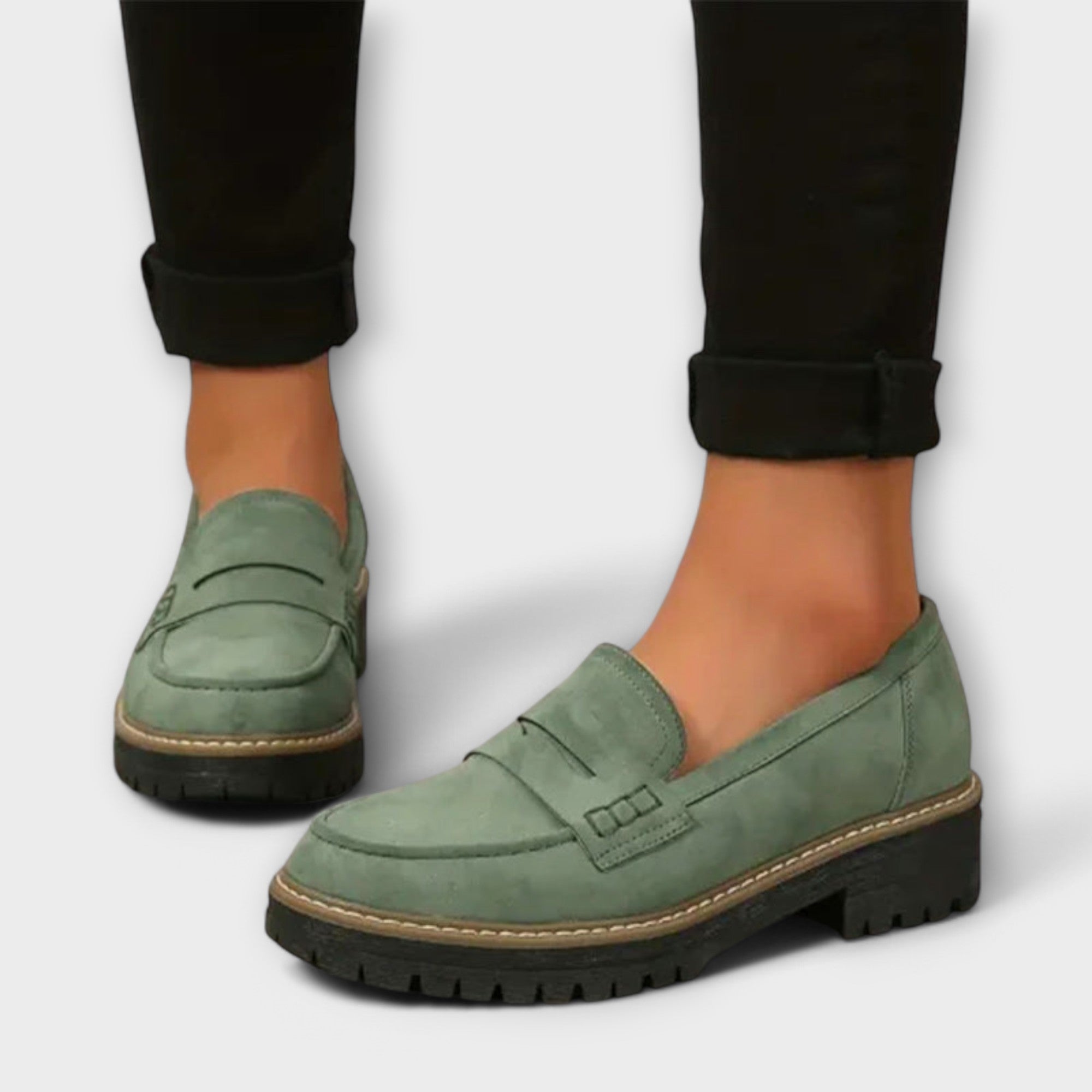 Alisa Loafers Pro Ženy Semišová Obuv S Tlustou Podrážkou