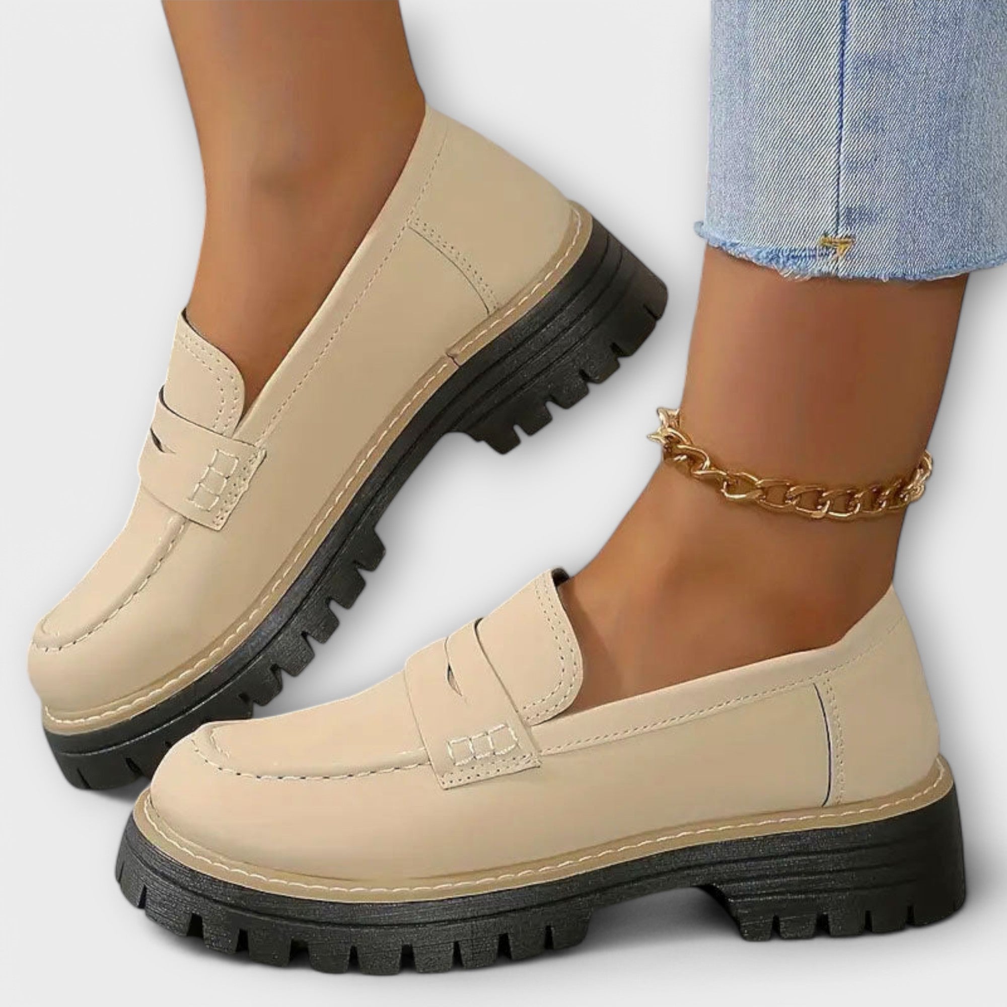 Alisa Loafers Pro Ženy Semišová Obuv S Tlustou Podrážkou
