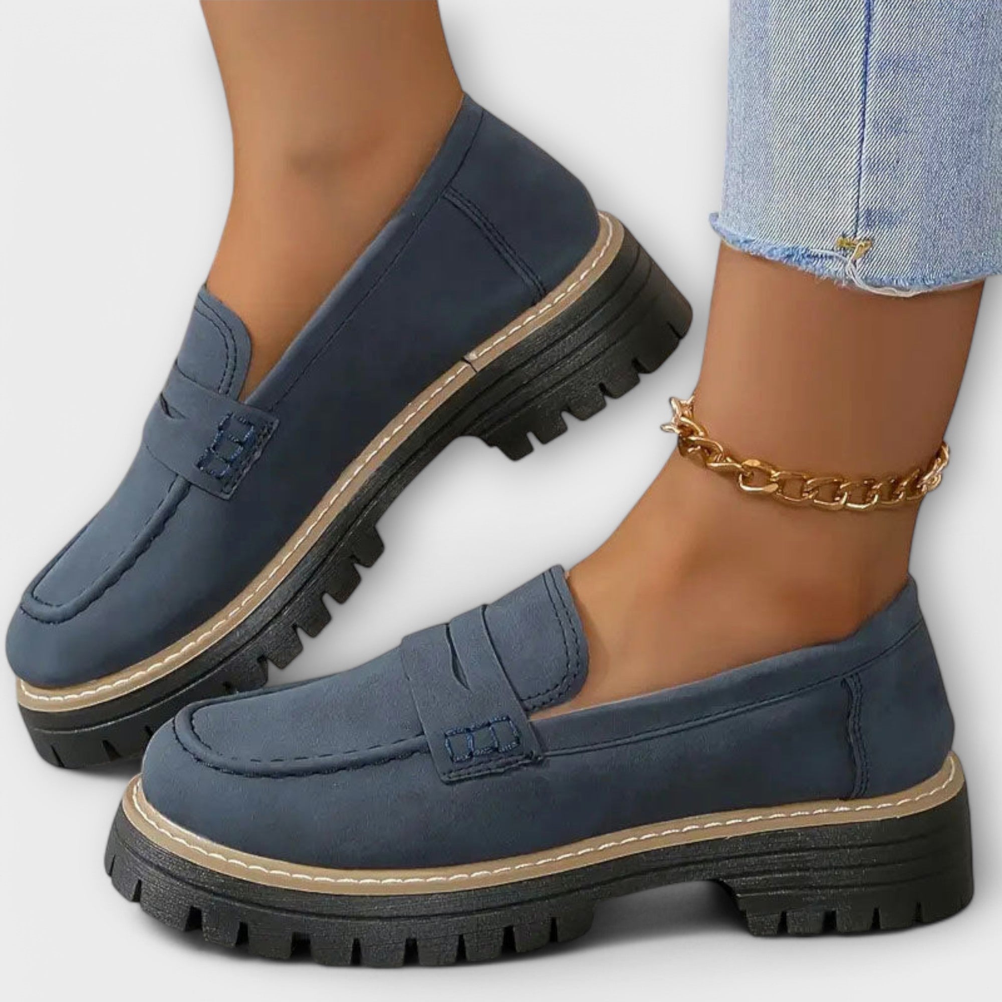 Alisa Loafers Pro Ženy Semišová Obuv S Tlustou Podrážkou