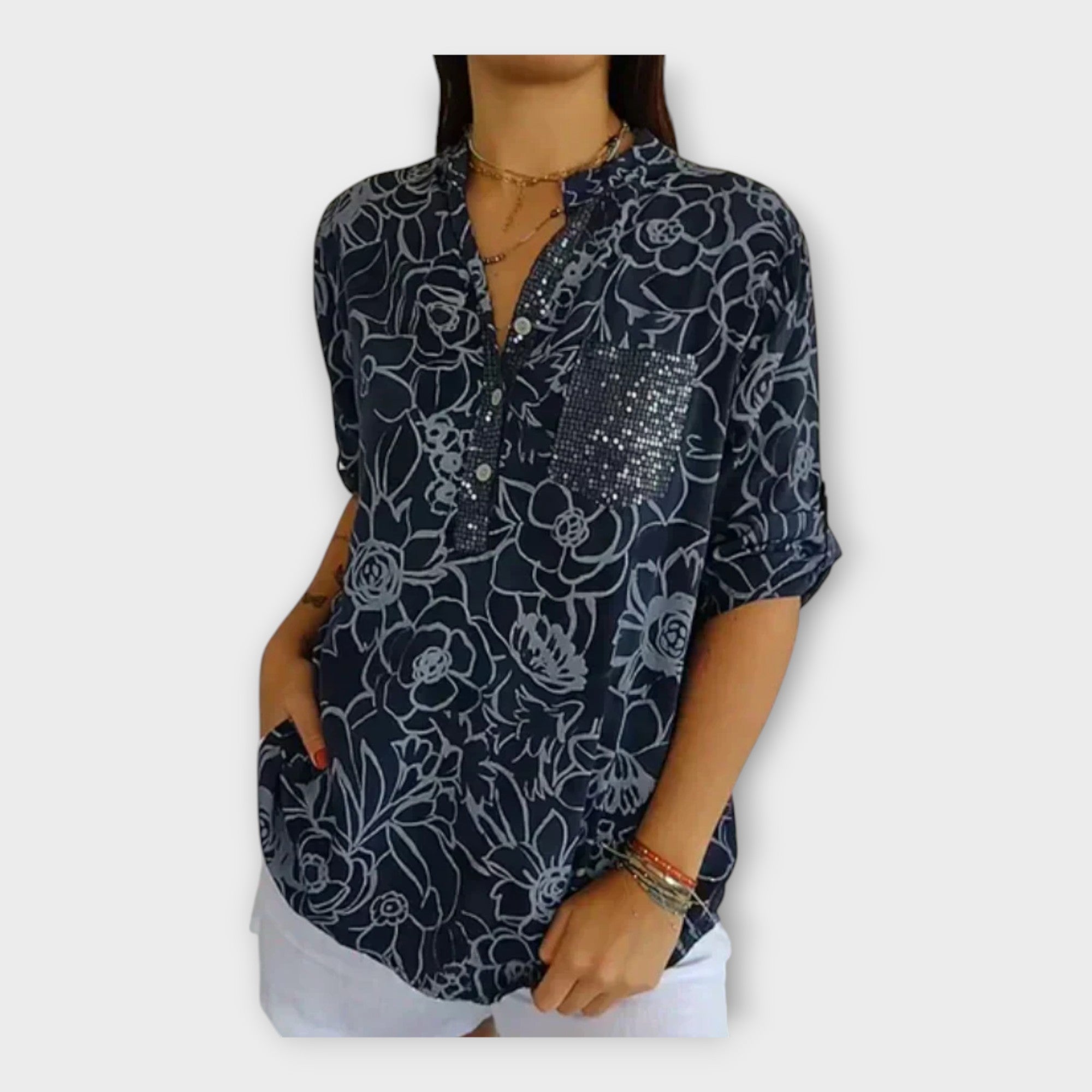 Elegantní Halenka se Vzorem pro Každou Příležitost Styl