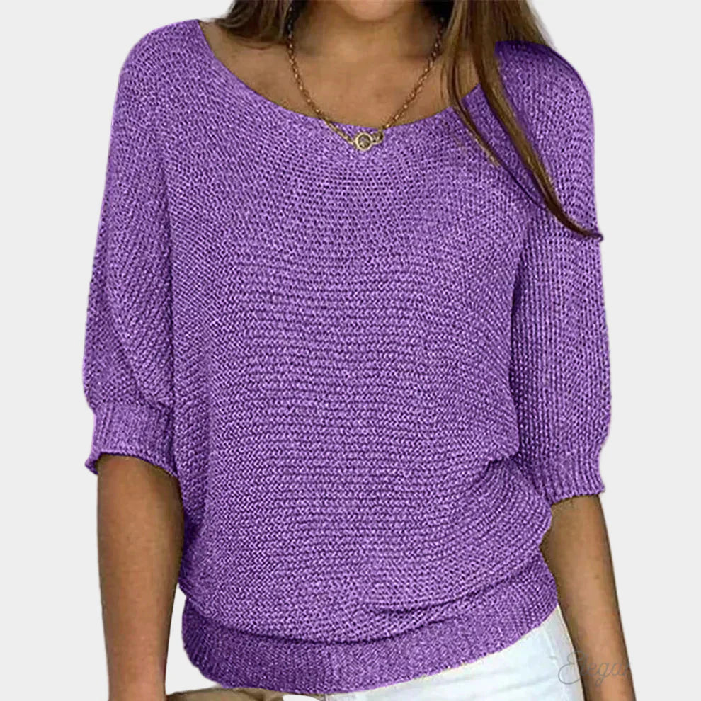 Elegantní Pletený Svetr Volný Střih Pro Každodenní Pohodlí
