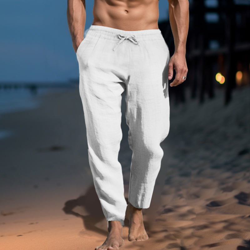 Corfu Lněné Kalhoty