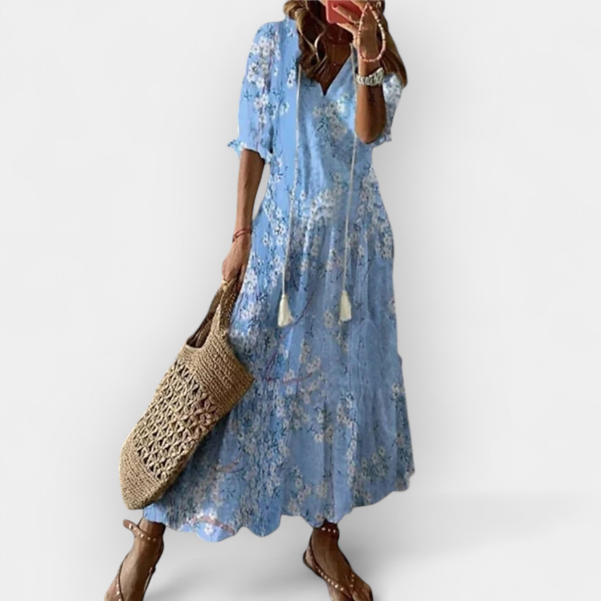 Maxi Šaty Boho Styl Lehký Prodyšný Komfort Letní Večery