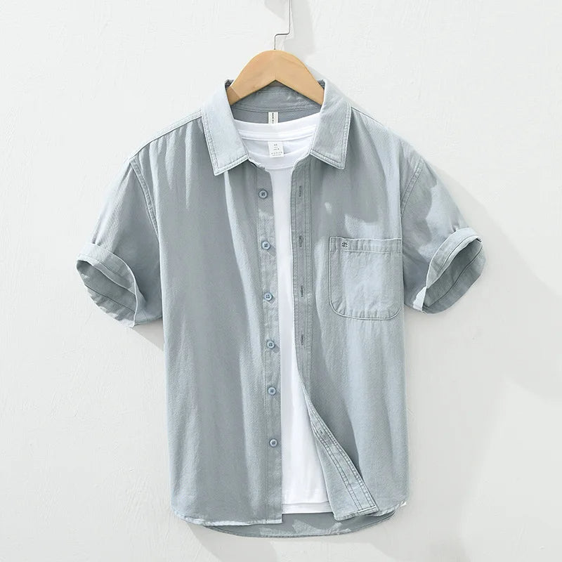 Short Sleeved Cotton Shirt