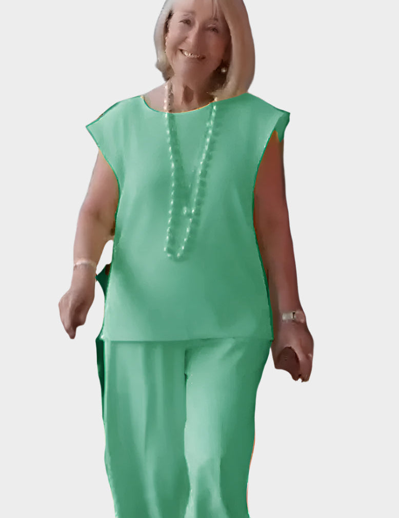 Tmavě Fialový Dvoudílný Set Pro Ženy Se Volným Střihem